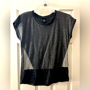 Medium BCG French Terry Heather Gray & Black Lightweight Shirt.